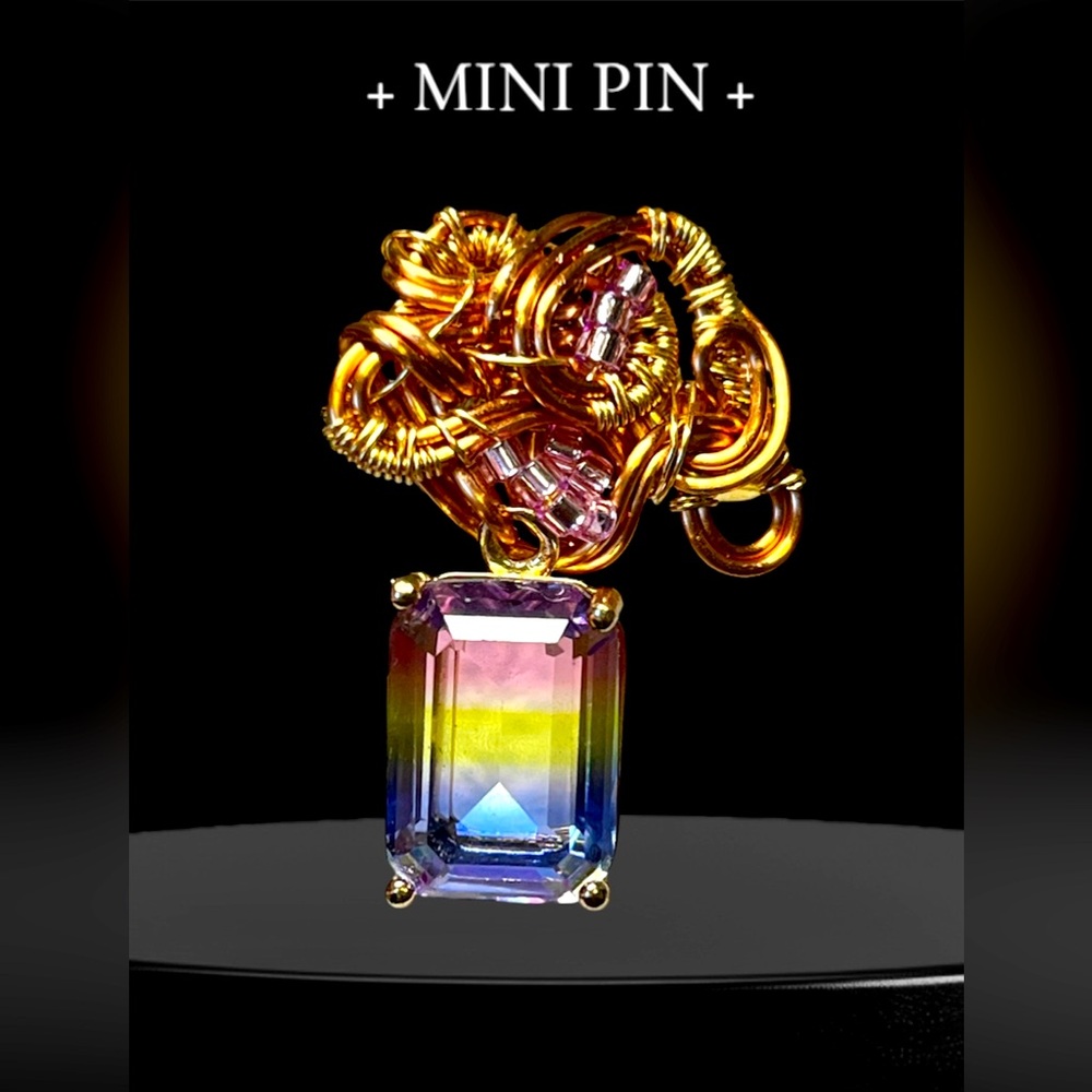 📌💕stunning detailed unique copper tone pin/brooch-artisan, handmade NEW